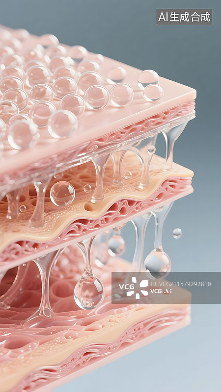 【AI数字艺术】皮肤多层结构细胞生物仿真概念渲染图片素材