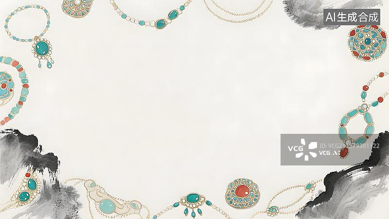 【AI数字艺术】水墨画环绕图片素材