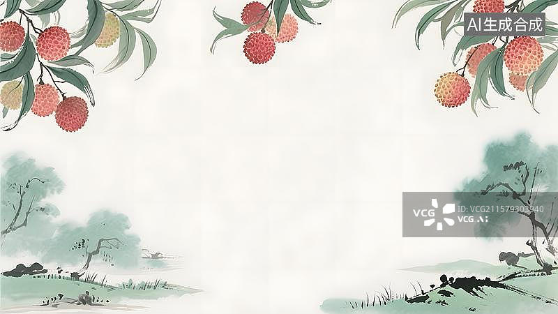 【AI数字艺术】水墨画环绕图片素材