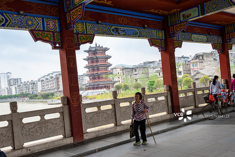 广西梧州蒙山县城实拍图片素材