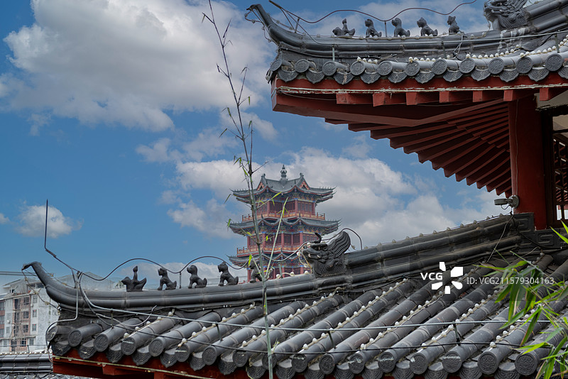 广西梧州蒙山县城实拍图片素材