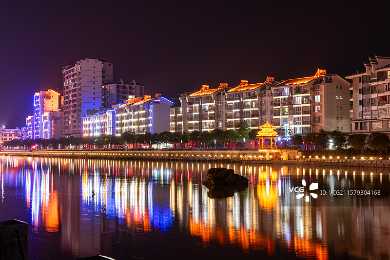 广西梧州蒙山县城实拍图片素材