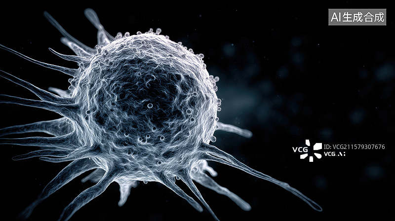 【AI数字艺术】显微镜下的细胞结构图片素材