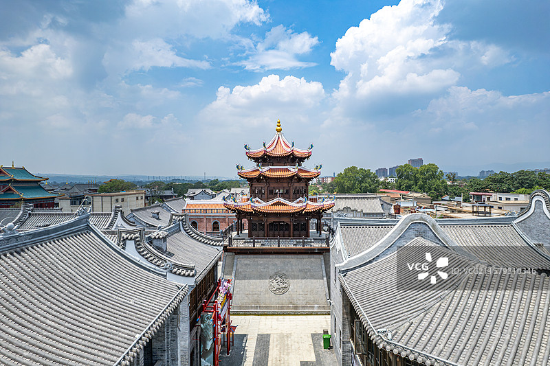 溱洧水城，河南省郑州市新密市古建筑群图片素材