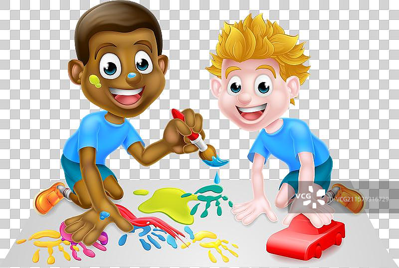 男孩们在玩耍图片素材