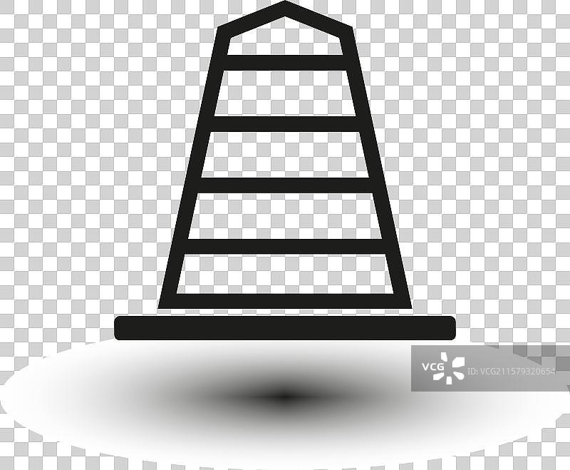 极简主义交通锥图标 安全 建筑图片素材