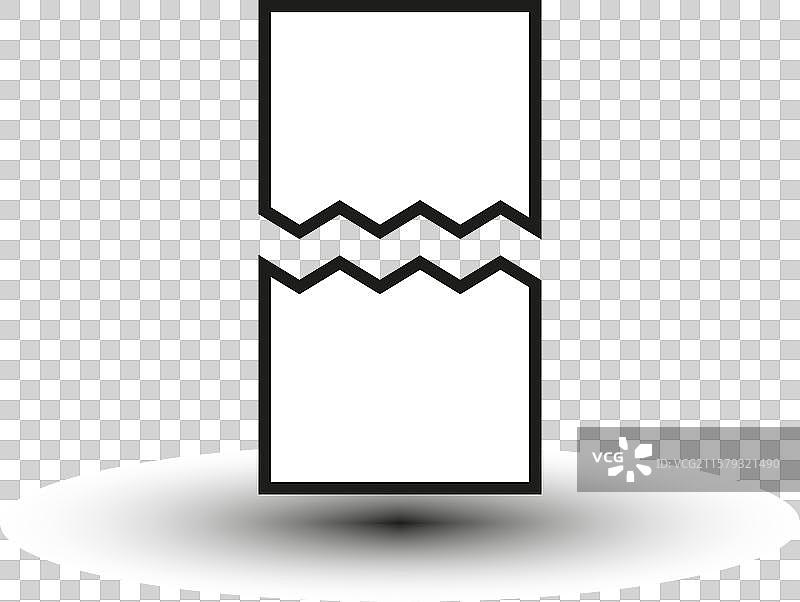 极简主义巧克力棒破碎的象征图片素材