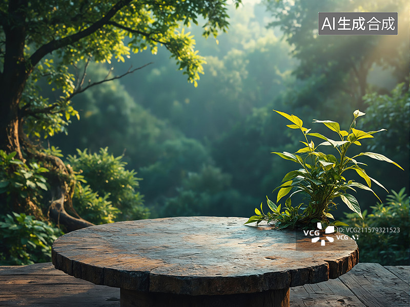 【AI数字艺术】森林晨光图片素材