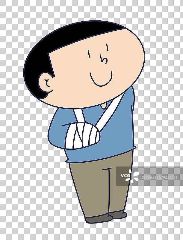 手部受伤的人物图片素材