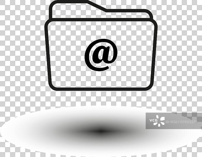 电子邮件文件夹图标数字文档组织图片素材