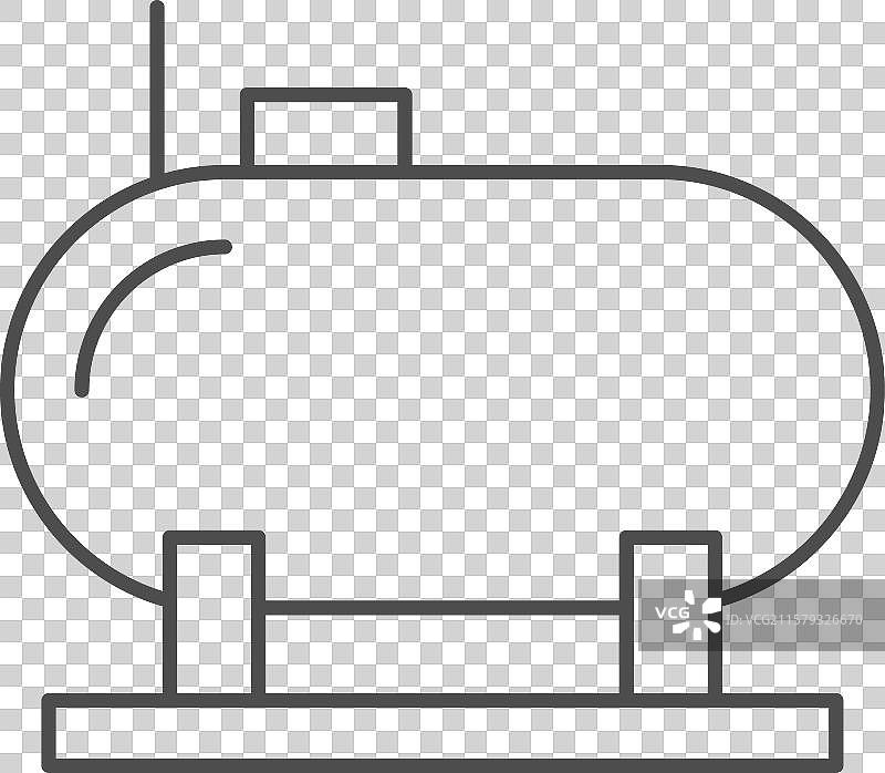 油箱线条轮廓图标图片素材
