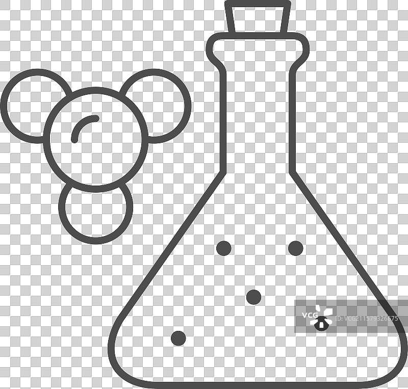 化学公式线条轮廓图标图片素材