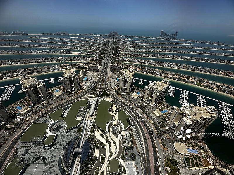 亚洲阿联酋迪拜哈利法塔｜棕榈岛图片素材