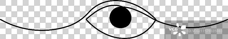 眼睛的连续一笔画图片素材