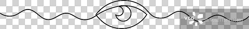 眼睛的连续一笔画图片素材