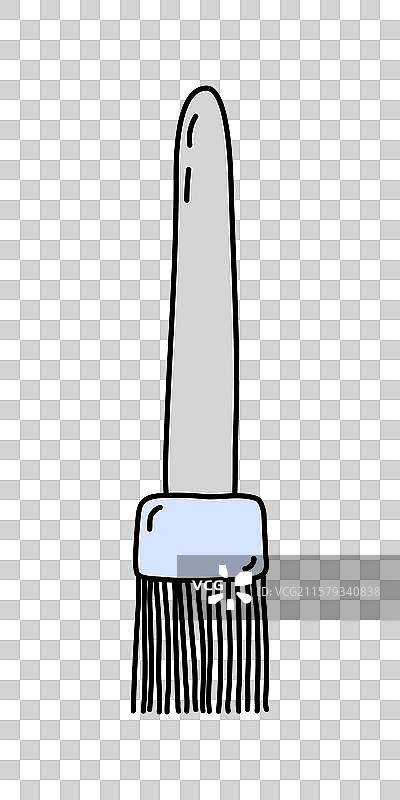 厨房硅胶油刷涂抹工具涂鸦风格图片素材