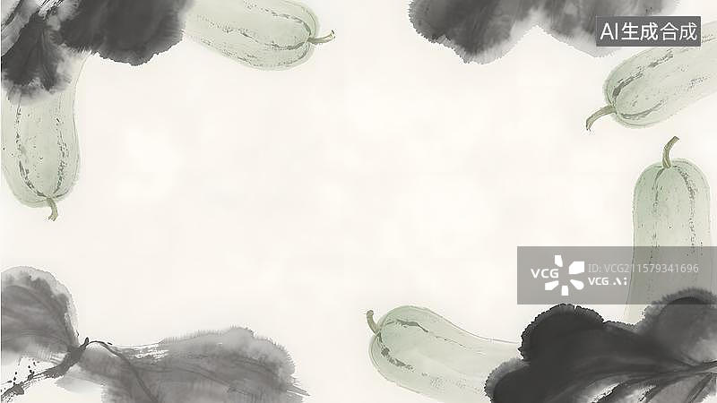 【AI数字艺术】水墨画环绕图片素材