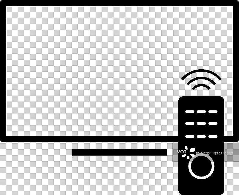 遥控电视设备图标控制技术媒体图片素材