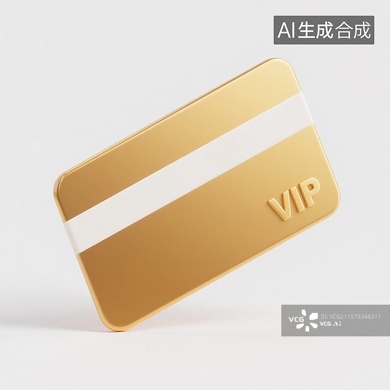 【AI数字艺术】金色 VIP 会员卡模型图图片素材