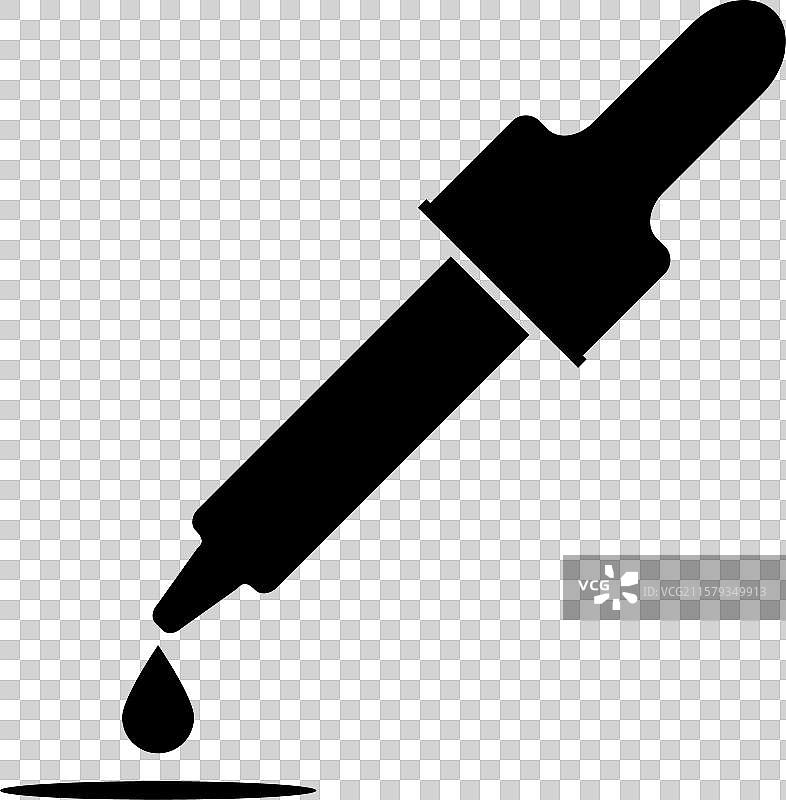 滴管图标与一滴液体图片素材