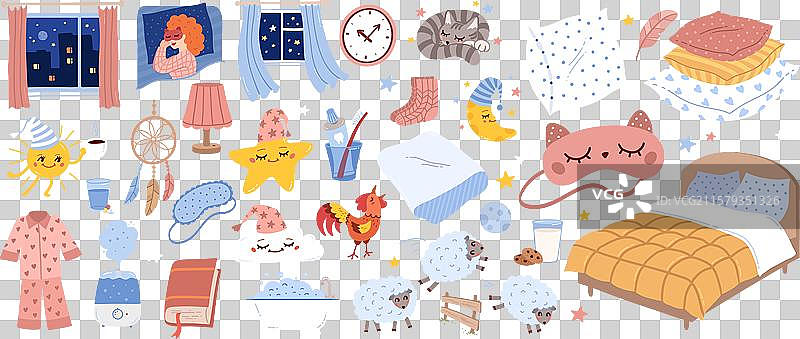 手绘的晚安图片素材