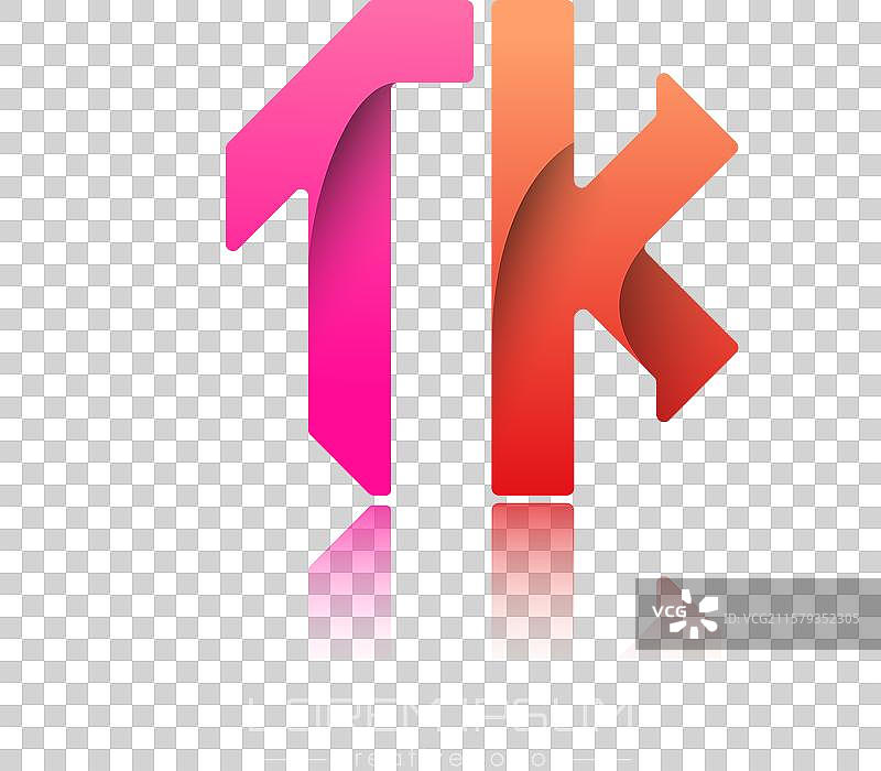 字母t和k的创意设计模板图片素材