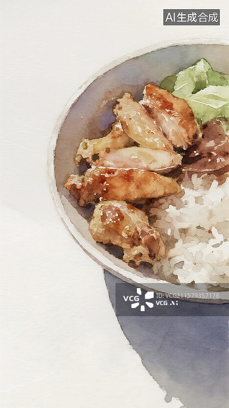 【AI数字艺术】广式点心早茶美食白切鸡图片素材