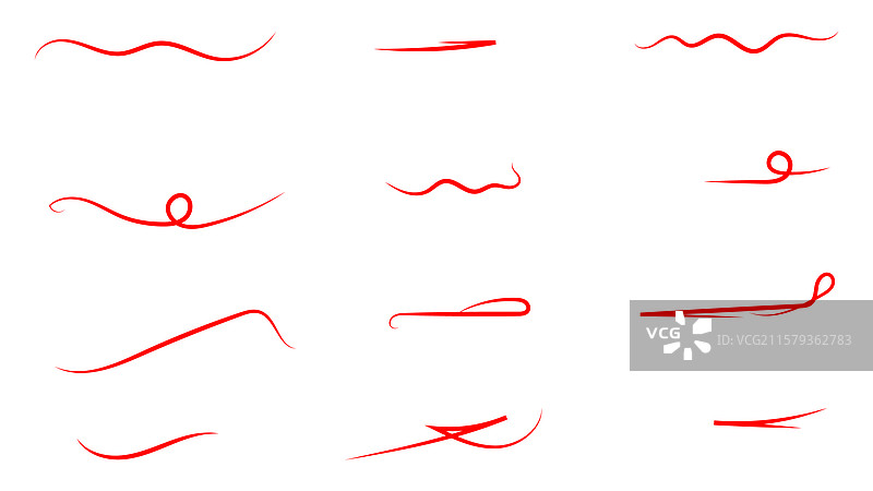 手绘装饰分隔线合集图片素材