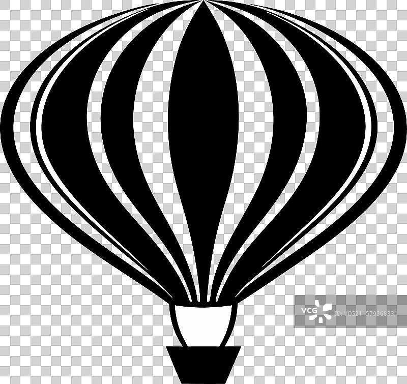 热气球剪影图片素材