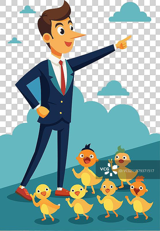 领导愿景引导团队走向成功图片素材