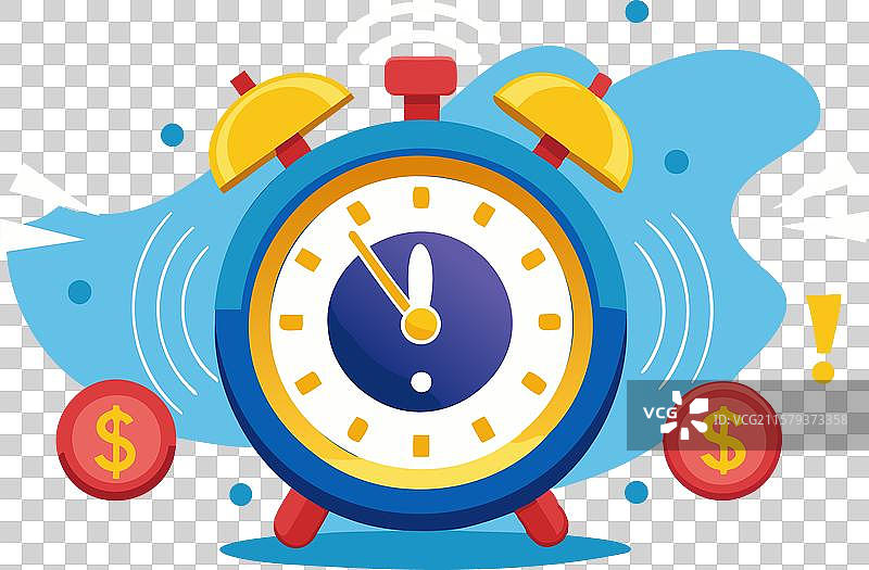 时间就是金钱，紧急财务警报图片素材