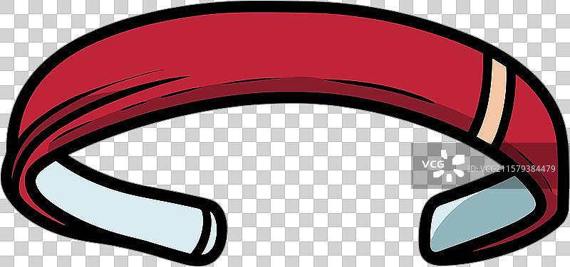 简单设计的卡通红色运动头带图片素材