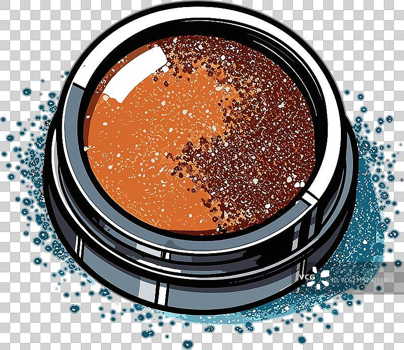 闪亮的橙色和棕色眼影特写镜头图片素材