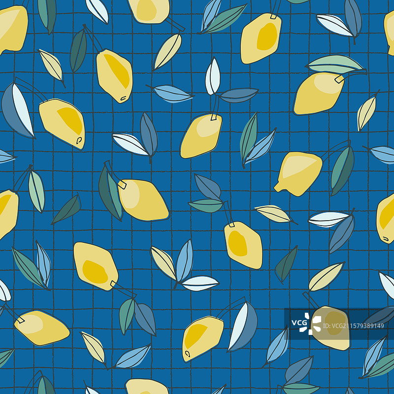无缝柠檬图案用于纺织设计图片素材