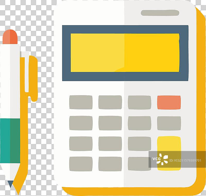 计算器和钢笔财务工具图片素材