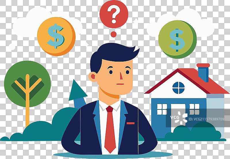 财务困境：抵押贷款与投资图片素材