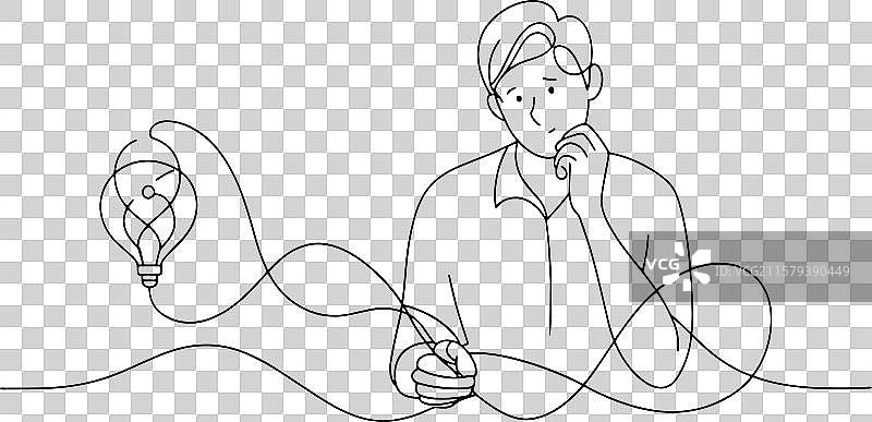 商人思考解决问题的方法图片素材