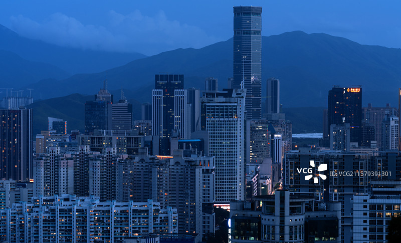 中国广东深圳福田赛格大厦都市风光图片素材