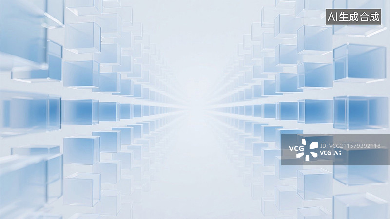 【AI数字艺术】科技感十足的未来空间科技感光影隧道图片素材