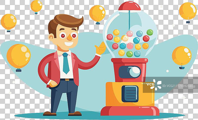 创新商人的创意机器图片素材