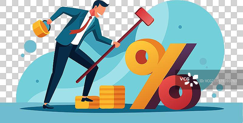 商人压低利率图片素材