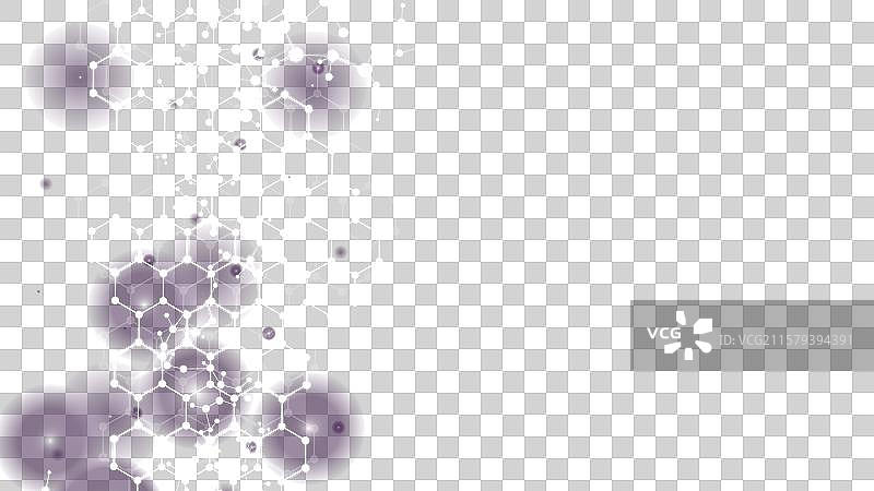 现代抽象分子结构用于科学或图片素材