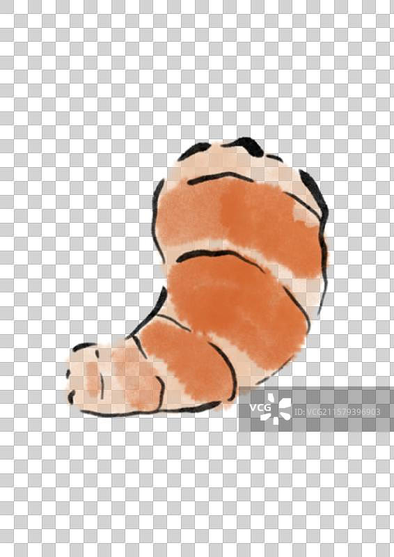 水墨风立夏美食插画元素-虾面图片素材