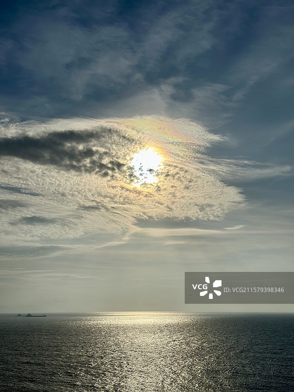 夏天霞浦北礵岛可门黄昏海上日落自然风光图片素材