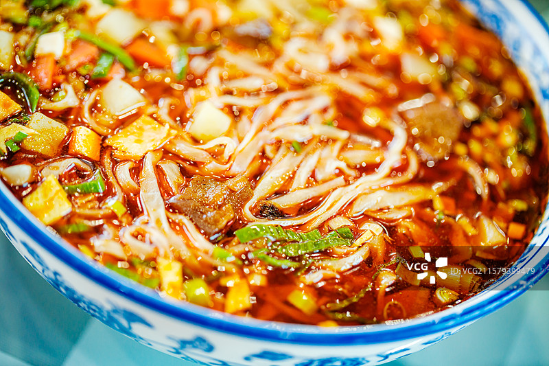 陕西岐山哨子面西安面馆美食臊子面图片素材