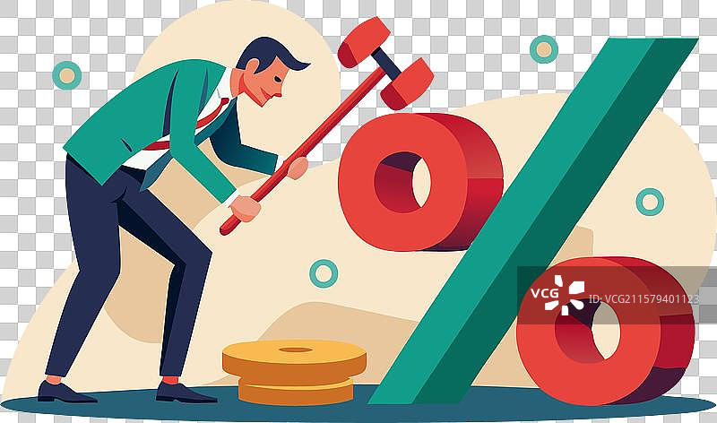 商人压低利率图片素材