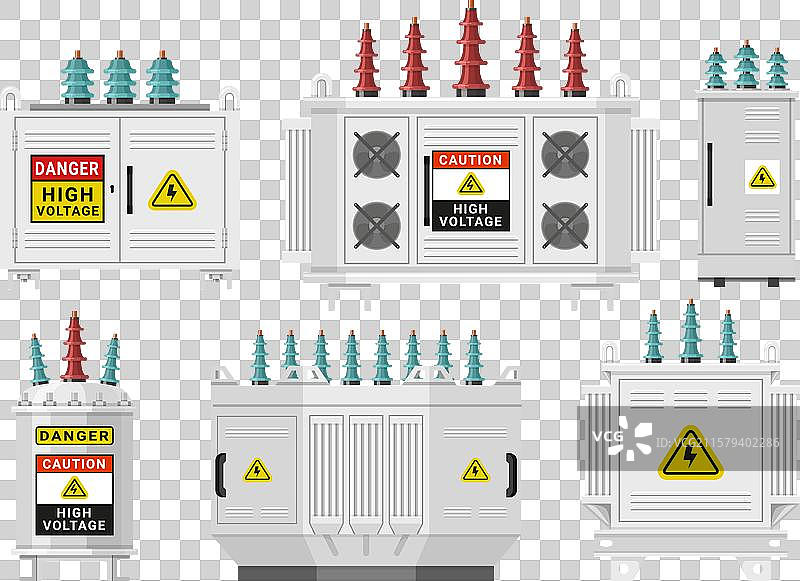 变压器安装能源变电站电压图片素材