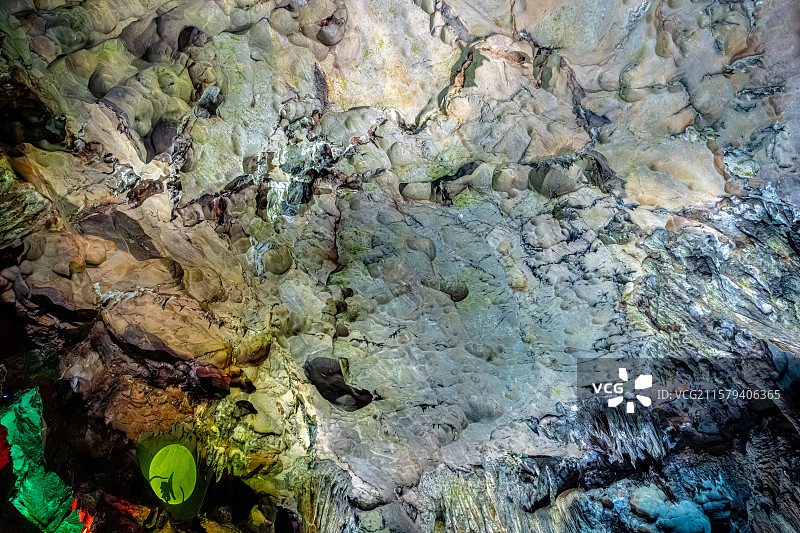玉华洞 第二洞厅：溪源洞月宫 钟乳石 喀斯特地貌溶洞 福建三明将乐县玉华古洞风景名胜图片素材