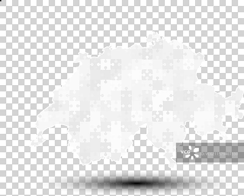 创意瑞士地图由灰色拼图拼成图片素材