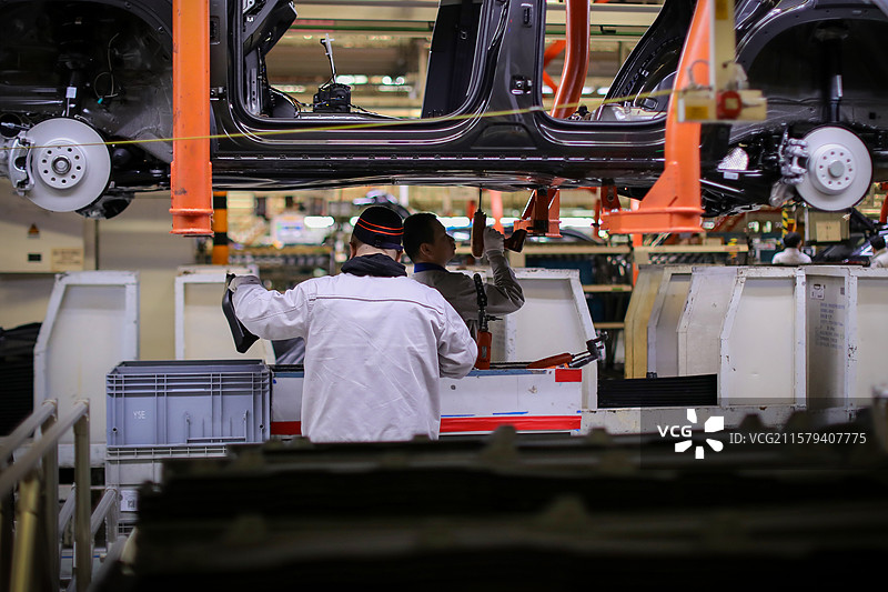 一汽大众（天津）华北基地总装车间装配组图图片素材